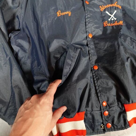 Vintage Stranahan Dragons Baseball Varsity Jacket Mens L Slim Fit Made In USA - Picture 4 of 12